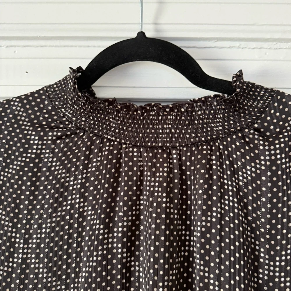 J. Crew Black Printed Long Sleeve Tiered Dress